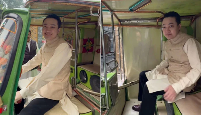 WATCH: Crypto billionaire goes hands-on with rickshaw in Pakistan