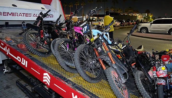 Dubai police seize electric bikes from 90 riders for dangerous stunts at Kite beach