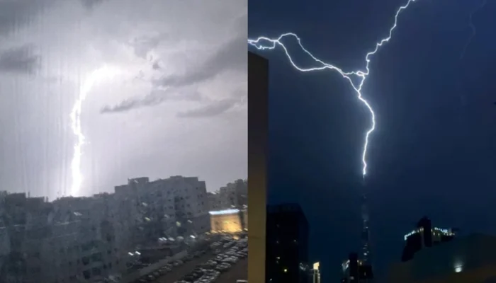 Intense thunderstorms light up UAE skies