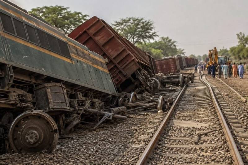 Down track partially restored after freight train derailment in Sindh